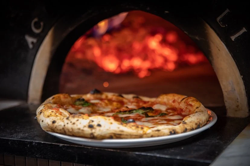 Margherita by the wood-fired oven